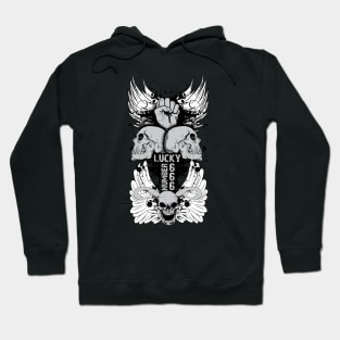 Lucky Number 666 Satanic Skulls Hoodie